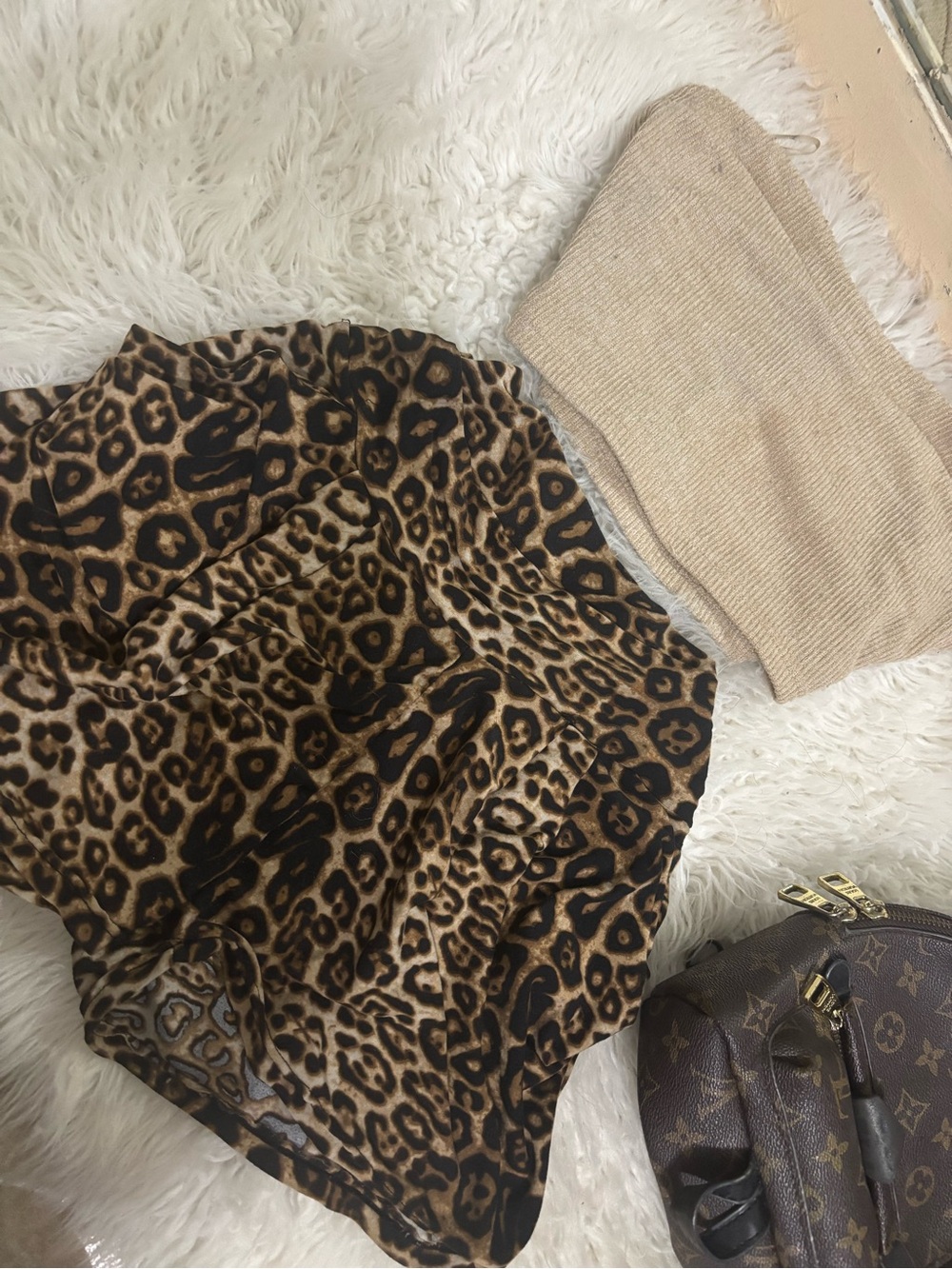 Leopard Print Throw Blanket - Brown